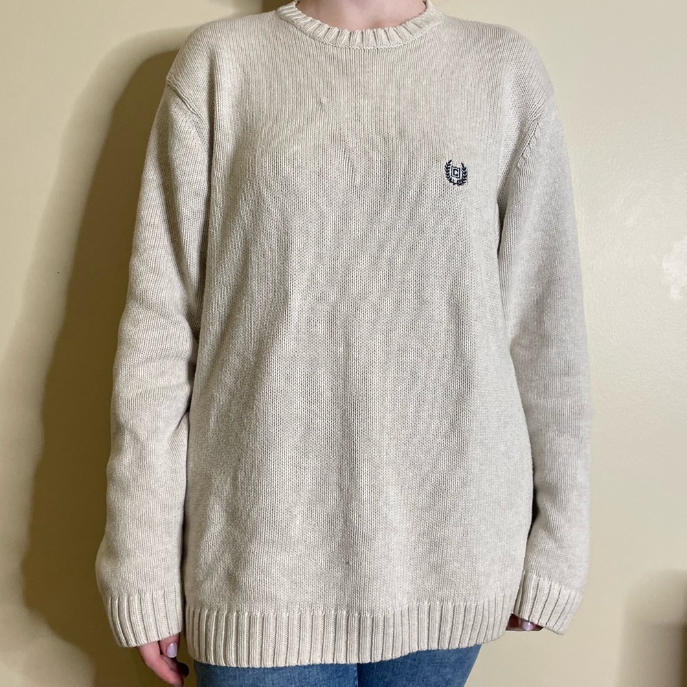 Oversized off-white champs knitted sweater